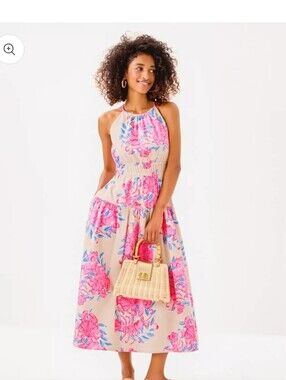 Lilly Pulitzer Maxi Tallulah Dress In "So Totally Clawsome" Print